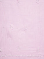 Load image into Gallery viewer, Mauve mul chanderi unstitched kurta with dupatta with chikankari - Rakhi Apparels