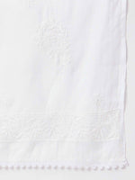 Load image into Gallery viewer, Pink round neck chikankari cotton anarkali