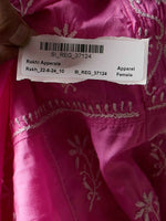 Load image into Gallery viewer, Pink round neck chikankari cotton anarkali
