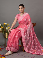 Load image into Gallery viewer, Silk organza saree with chiknakri - Rakhi Apparels