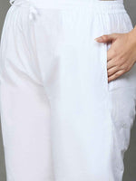 Load image into Gallery viewer, white cotton pants with chikankari