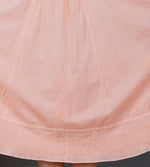 Load image into Gallery viewer, peach cotton lined skirt with chikankari