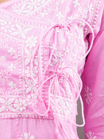 Load image into Gallery viewer, Baby pink cotton anarkali