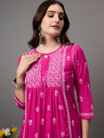 Load image into Gallery viewer, Pink Peasant Top with Ties for Effortless Style