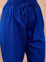 Load image into Gallery viewer, Vrindavan – Blue Handcrafted Chikankari Cotton Sateen Kurta Set