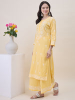 Load image into Gallery viewer, Yellow Chikankari Kurta Set for Your Next Occasion