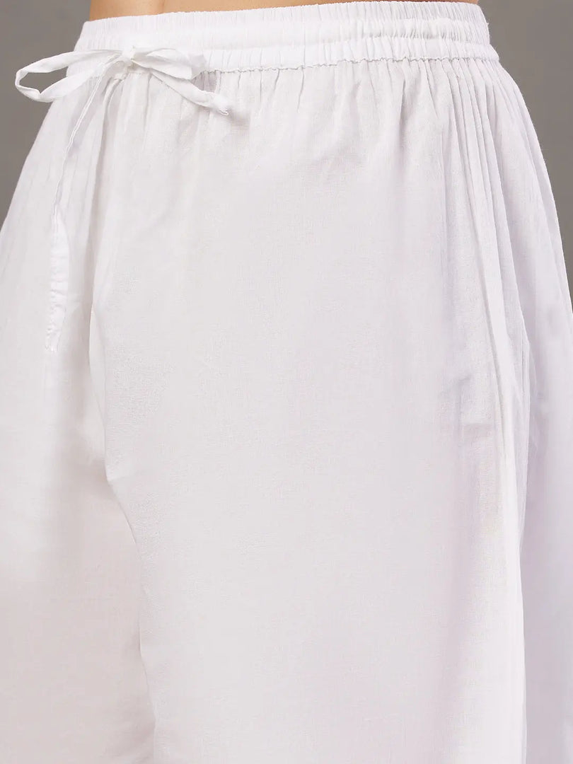 Pink mul cotton kurta with chikankari - Rakhi Apparels