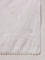 Load image into Gallery viewer, off white kota dupatta with chikankari - Rakhi Apparels

