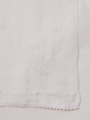white organza dupatta with chikankari - Rakhi Apparels