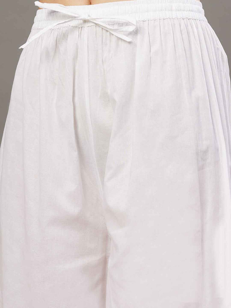 Black cotton kurta with chikankari