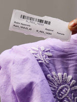 Load image into Gallery viewer, Mauve cotton dress with front button chikankari
