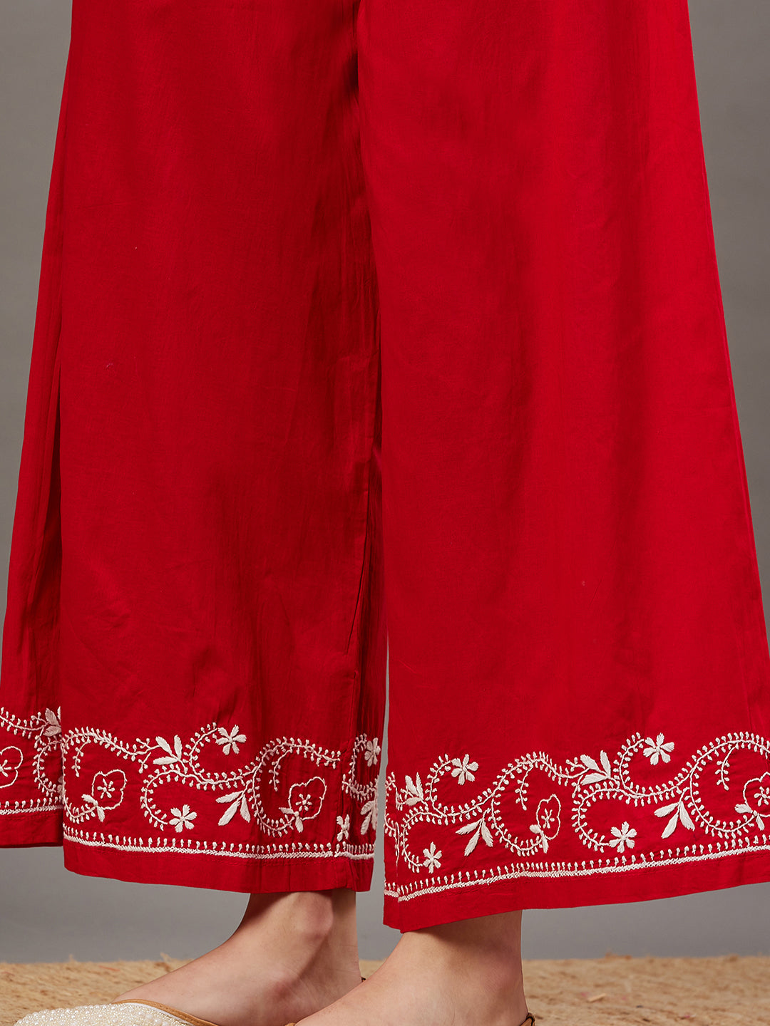 Red Sharara Set