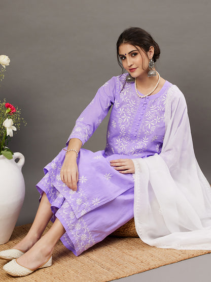 Mauve sharara set (kurta with palazoo)