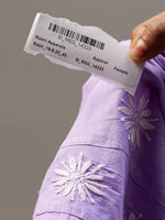 Load image into Gallery viewer, Mauve cotton anarkali with chikankari
