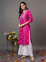 Load image into Gallery viewer, DARK PINK KURTA
