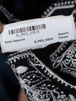 Load image into Gallery viewer, Black cotton chikankari top
