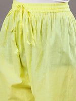 Load image into Gallery viewer, Yellow cotton kurta with chikankari and back ties with shararaset of 2
