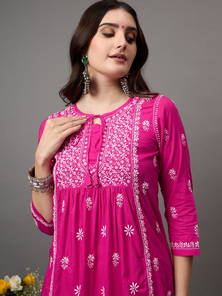 Pink Peasant Top with Ties for Effortless Style
